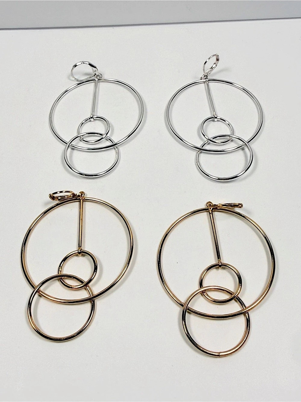 Joan Rivers Classics Collection Geometric Interlocking Circle Dangle Earrings